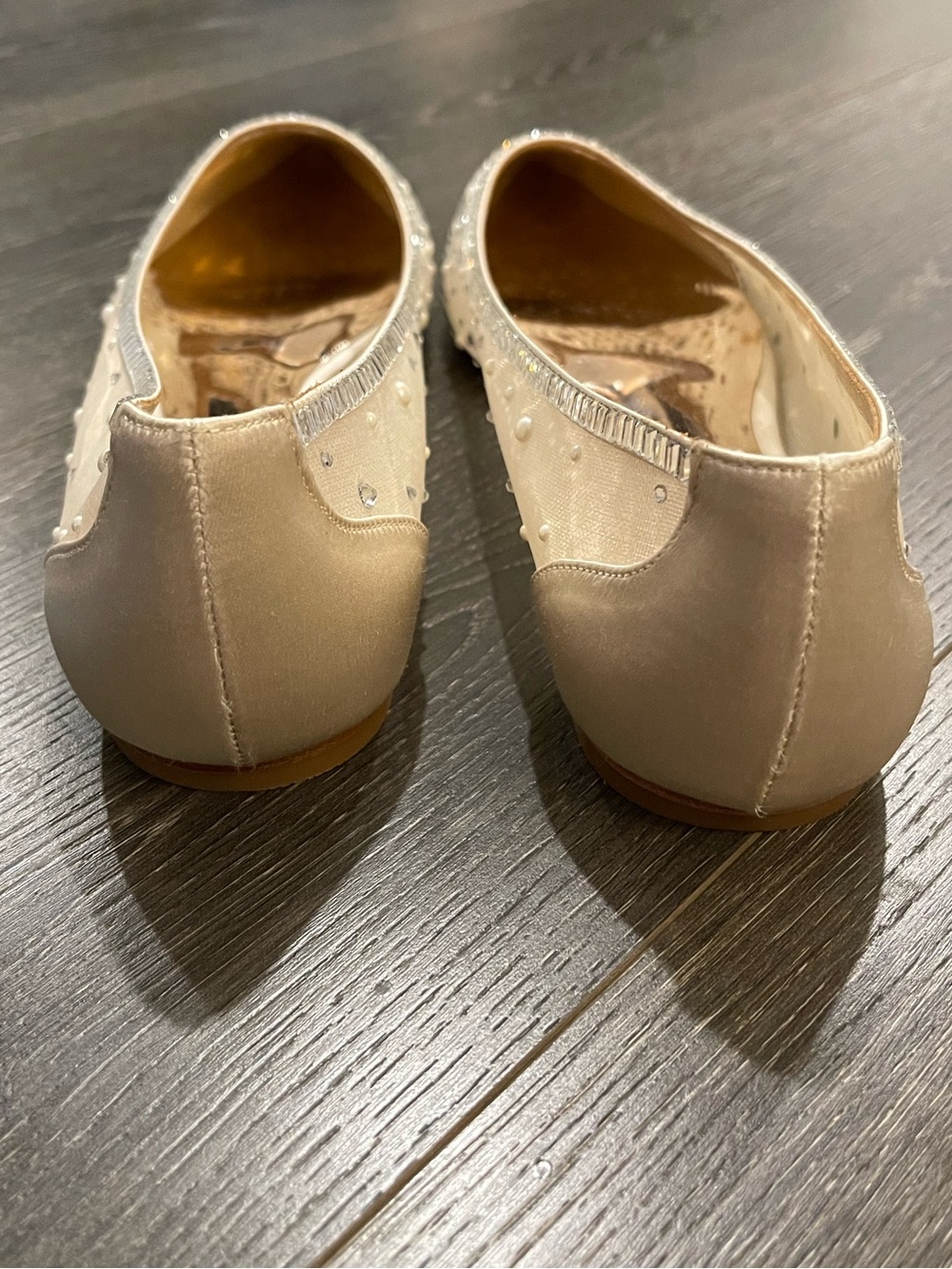 Crystal and Pearl Embellished Flats - Picture 3 of 11